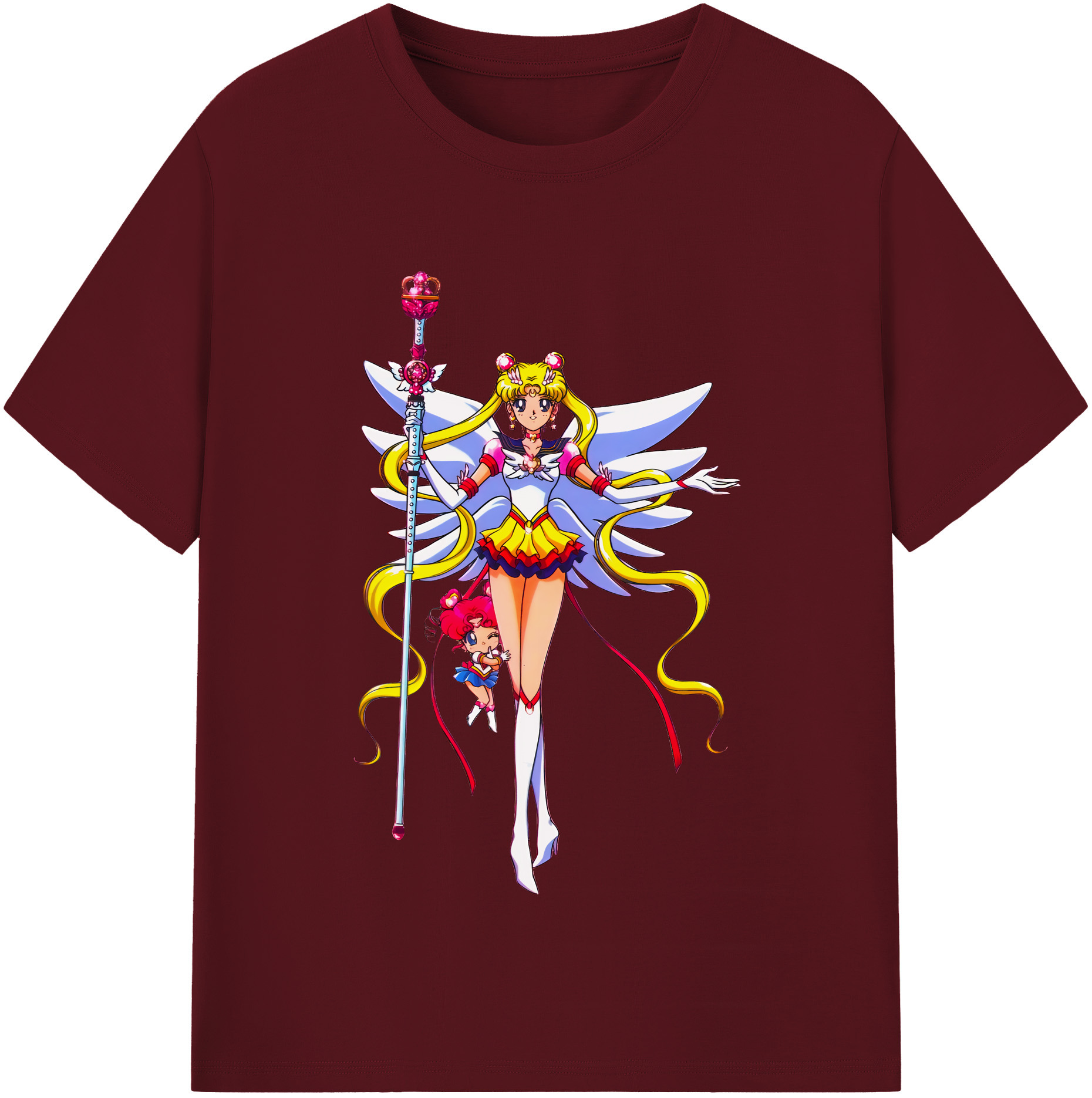 （画像用） 美少女戦士セーラームーン 月野 うさぎ つきの うさぎ Sailor Moon Tsukino Usagi 綿100％半袖Tシャツ（フロントプリント）